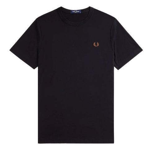 Fred Perry T-shirt T-shirt Uomo basic girocollo Nero whisky A24 - FRED PERRYM1600 - X56 - S - Francavilla Moda